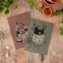 Cargar imagen en el visor de la galería, Pack 2 cuadernos cosidos &quot;Gatos&quot; Laura Agustí