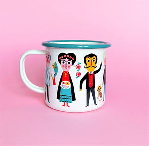 TAZA ENAMEL "ARTISTS LOVERS"