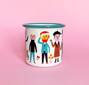 TAZA ENAMEL "ARTISTS LOVERS"