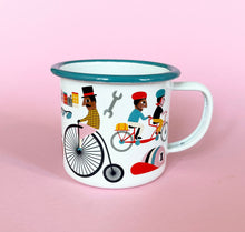 Cargar imagen en el visor de la galería, Taza Enamel Bike Lovers de Ingela P. Arrhenius