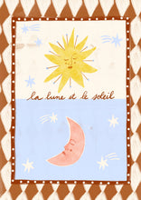 Cargar imagen en el visor de la galería, Folk la lune y el sol impresión