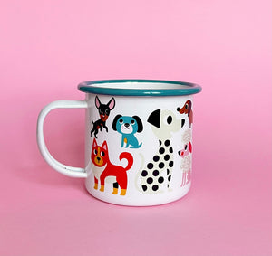 Taza Enamel "Dogs" de Ingela P. Arrhenius