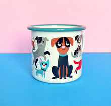 Cargar imagen en el visor de la galería, Taza Enamel &quot;Dogs&quot; de Ingela P. Arrhenius